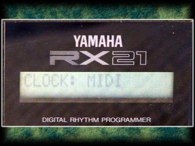 Yamaha RX21 MIDI menu.